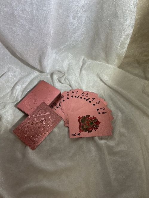 Hovedbilde Rosa plast kortstokk