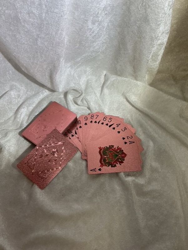 Rosa plast kortstokk