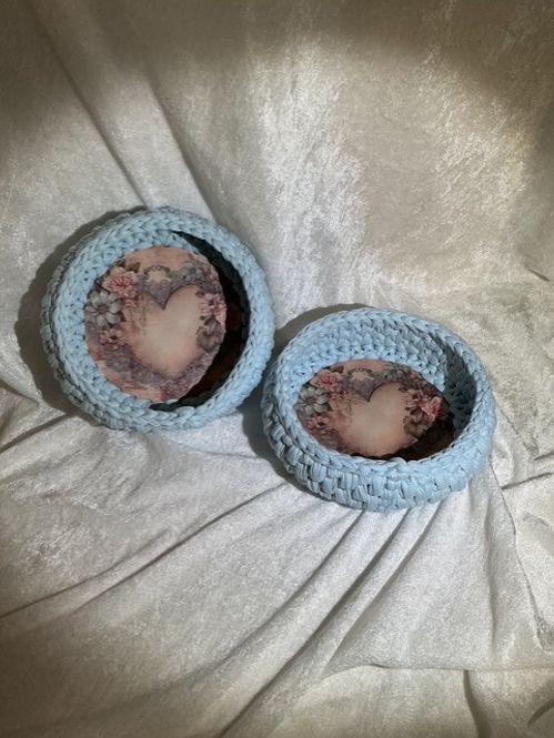 Hovedbilde Rund lyseblå kurv